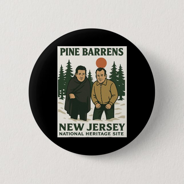 Ne Barrens New Jersey Graphic Design  Button (Vorderseite)