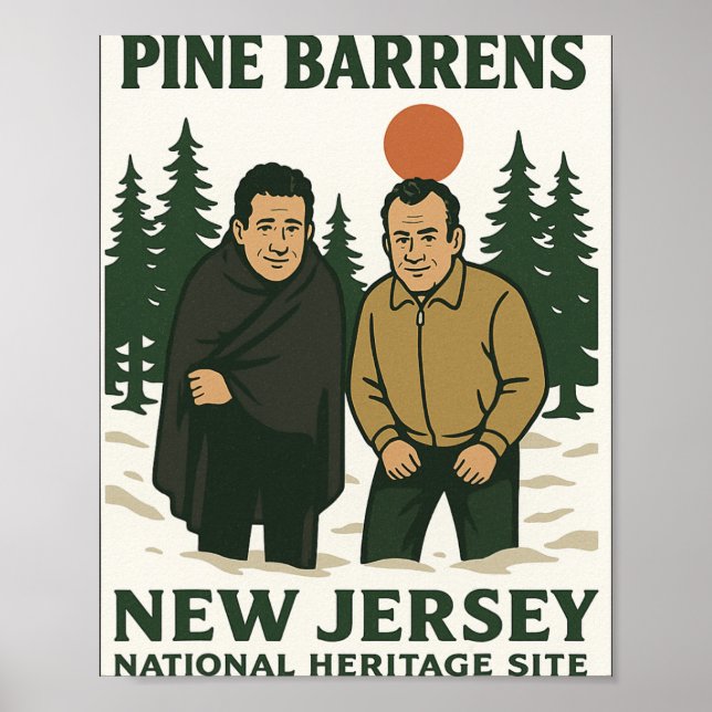 Ne Barrens New Jersey Graphic Design  Poster (Vorne)