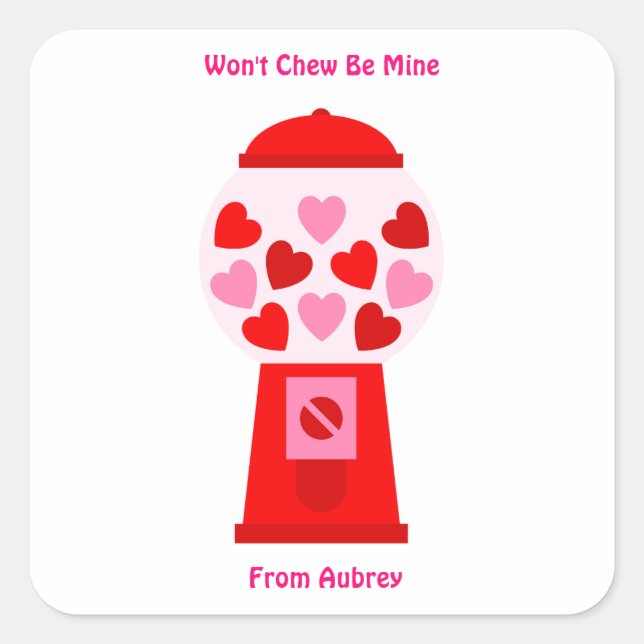Ne Chew pas être mien Sticker Valentine Sticker He (Devant)
