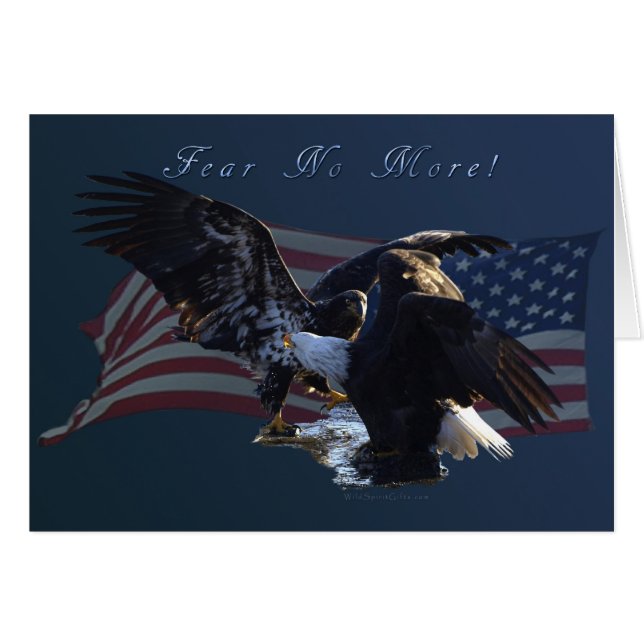 "Ne crains Plus !" Drapeau Eagle/US (Devant horizontal)