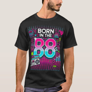 Né dans les 88s Retro Graphic T-Shirt - Neon 80s