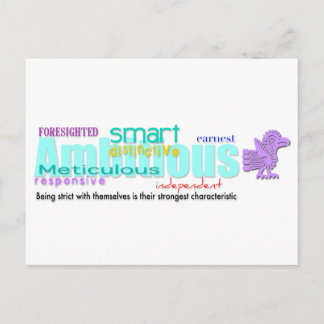 Né dans Rooster Année Personnalité Carte postale 2