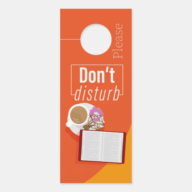 Ne dérangez pas - Je lis - Affichette de porte (Devant)