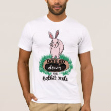 Ne descends pas le T-shirt blanc masculin de Rabbi