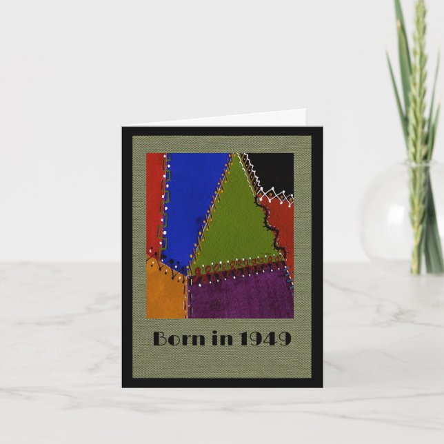 Né en 1949 Anniversaire faits amusants Carte de vo (Devant)