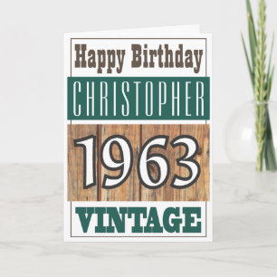 Né en 1963 Carte de voeux