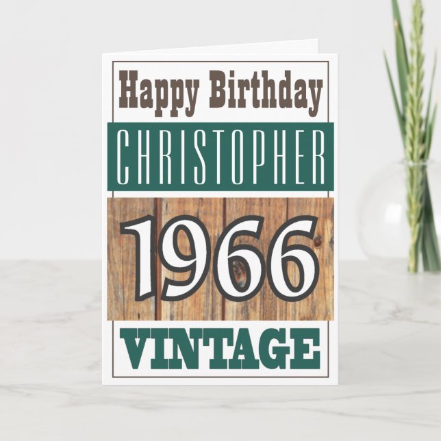 Né en 1966 Carte de voeux (Devant)