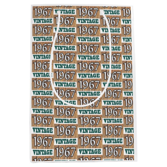 Né en 1967 sac cadeau moyen (Devant)