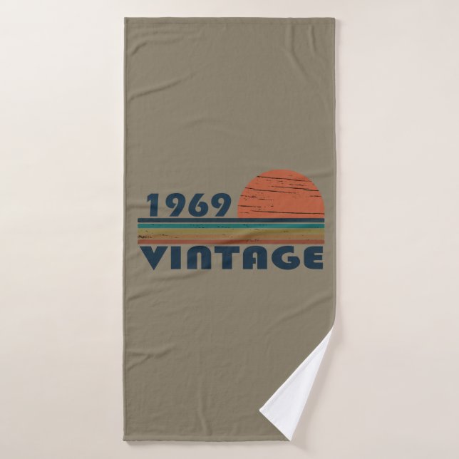 Né en 1969 anniversaire vintage (Serviette de bain)