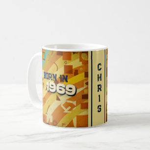 Né en 1969 Nom Mug - 60s Retro Geometry Design