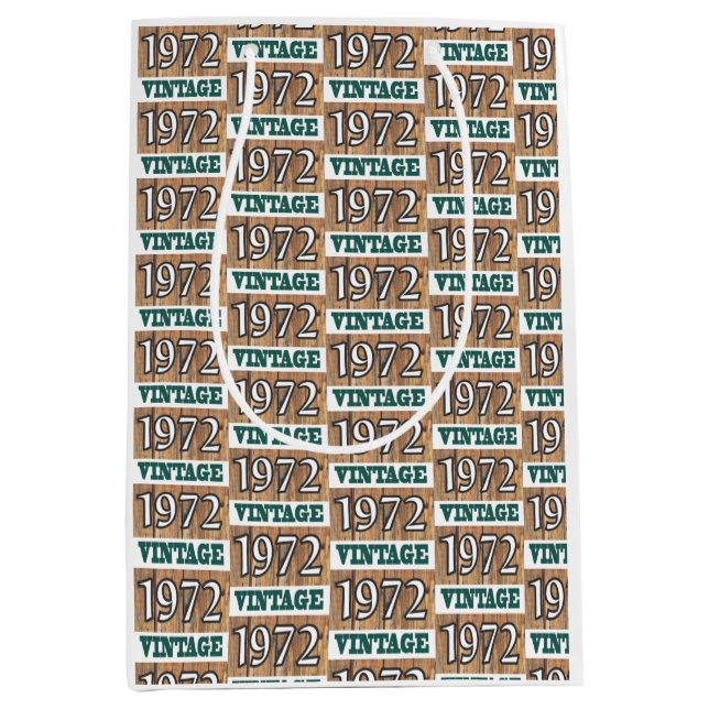 Né en 1972 sac cadeau moyen (Devant)