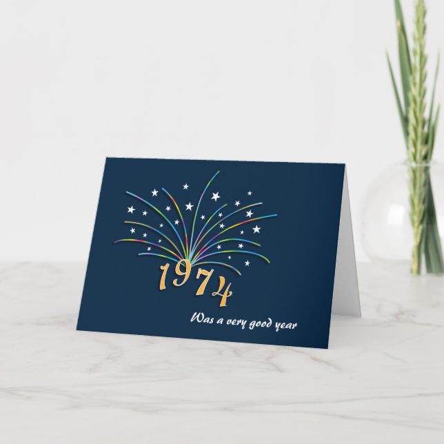 Né en 1974 Carte de voeux d'anniversaire (Devant)