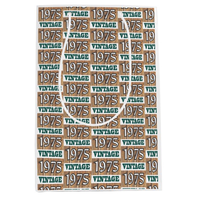 Né en 1975 sac cadeau moyen (Devant)