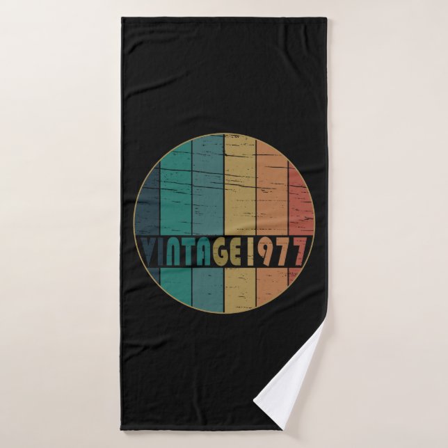 Né en 1977 anniversaire vintage (Serviette de bain)