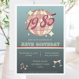 Né en 1985 39e fête de 40e anniversaire Invitation