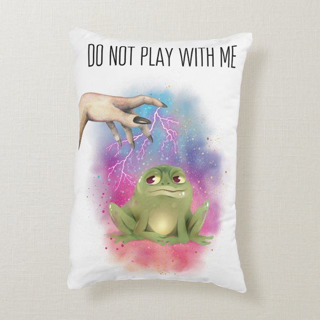 Ne Jouez Pas Avec Moi Sorcière Coussin main (Dos(Vertical))