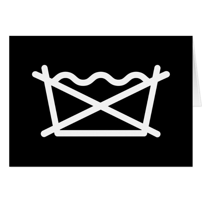 NE LAVEZ PAS ! CARTE (Devant horizontal)