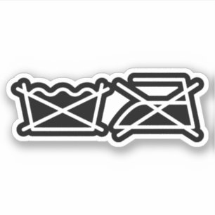 NE LAVEZ PAS ! NE REFROIREZ PAS ! AUTOCOLLANT