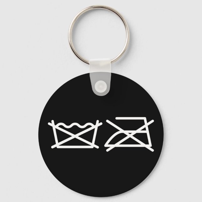 NE LAVEZ PAS ! NE REFROIREZ PAS ! PORTE-CLÉ (Recto)