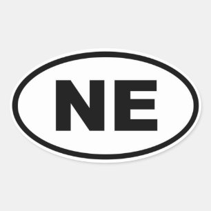 NE Nebraska Ovaler Aufkleber