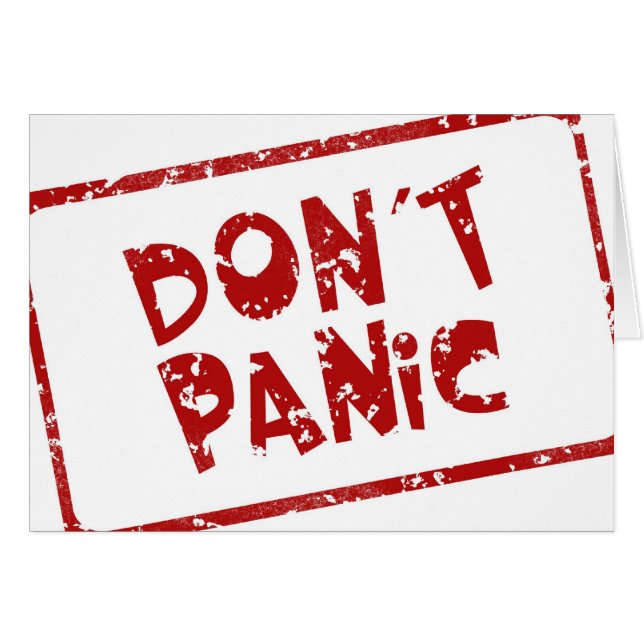 Ne paniquez pas (Devant horizontal)