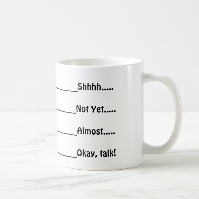 Ne parlez pas pourtant tasse de café (Droite)