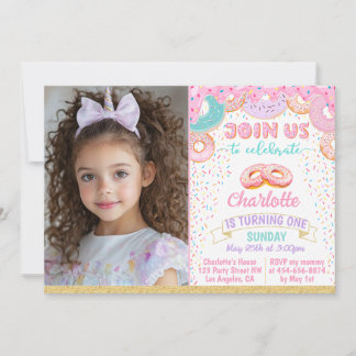 Ne pas augmenter Doughnut Anniversaire Invitation 