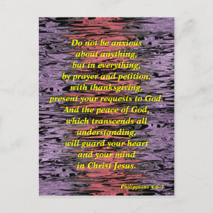 Ne pas être anxieux (déformé) - Carte postale