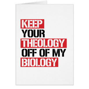 Ne pas faire de la théologie ma biologie