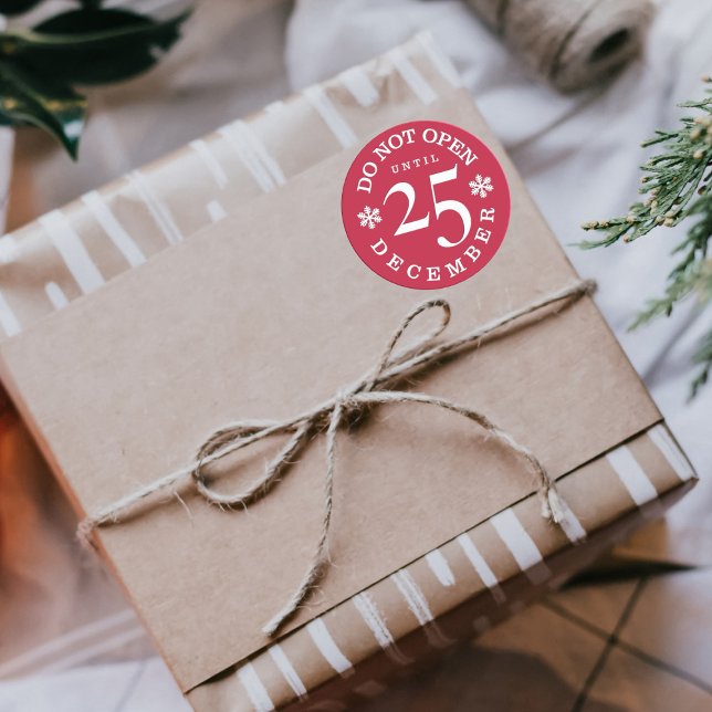 Ne pas ouvrir avant Stickers de Noël (Do Not Open Til Christmas! (though you can open your stickers when you receive them))