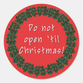 Ne pas ouvrir Jusqu'à Noël Stickers par Scarribaby