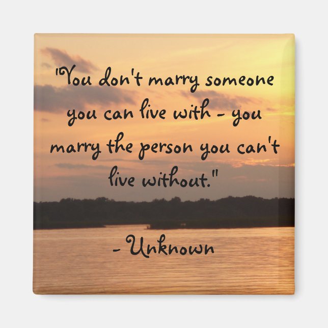 "...ne peut pas vivre sans" Magnet (Devant)