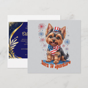 Né pour briller – Invitation de fête du 4 juillet