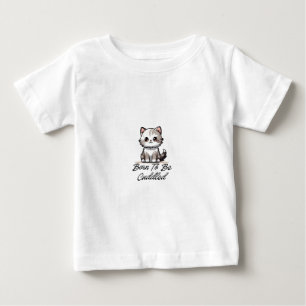 "Né pour être câlin T-shirt bébé chat mignon"