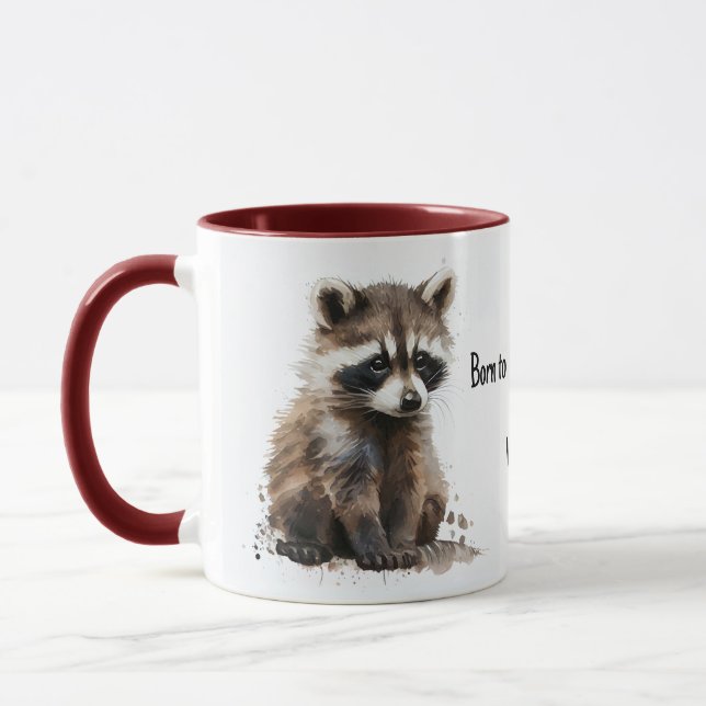Né pour être raccoon mug libre (Gauche)