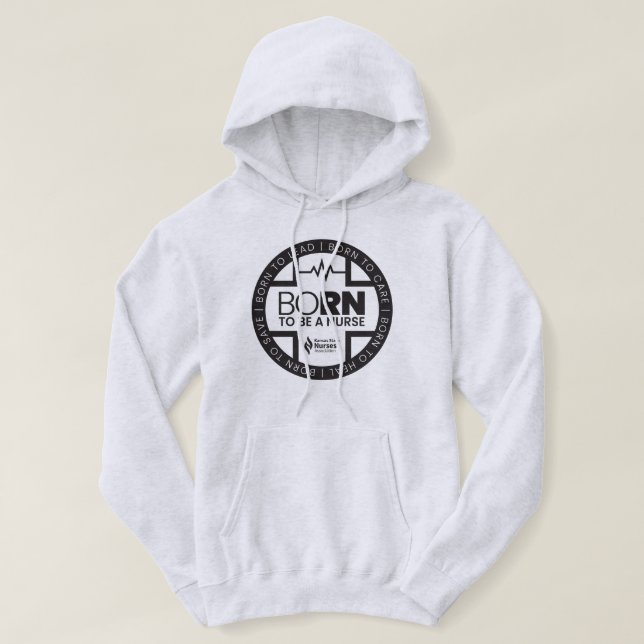 Né Pour Être Une Infirmière Sweat - shirt à capuch (Design devant)