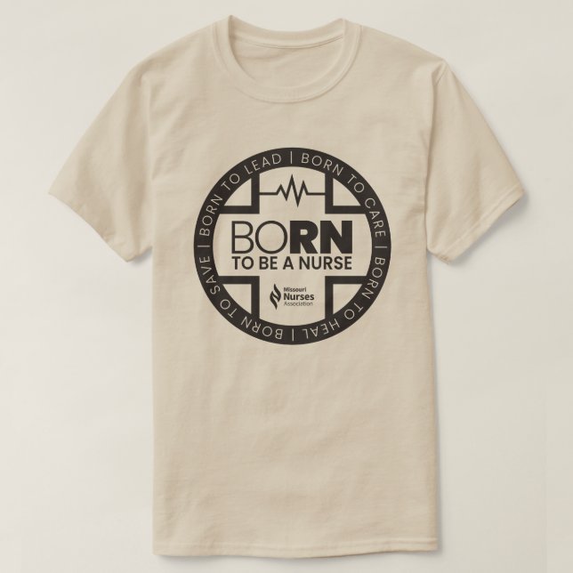 Né Pour Être Une Infirmière T-Shirt De Couleur Cla (Design devant)