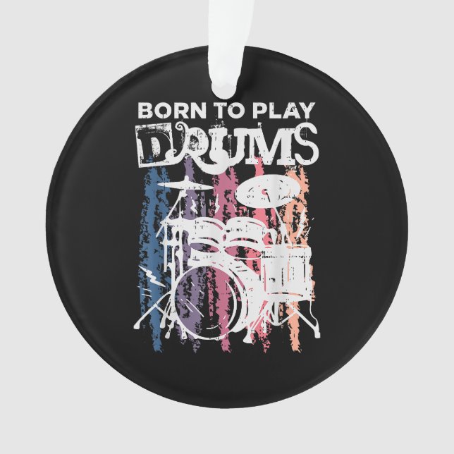 Né Pour Jouer Drumming Rock Music Band Drumme (devant)