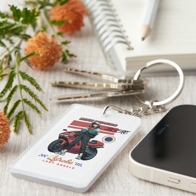 Né pour monter | porte - clé de moto (Devant droit)