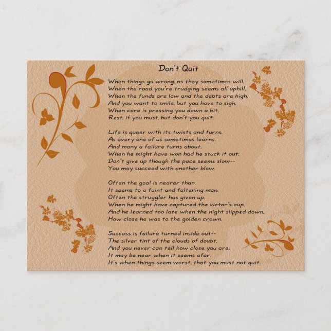 Ne quittez pas le poème - carte postale (Devant)