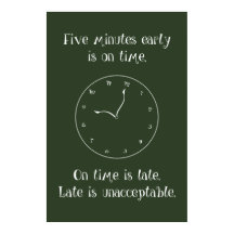 Ne sois pas en retard ! Poster en classe