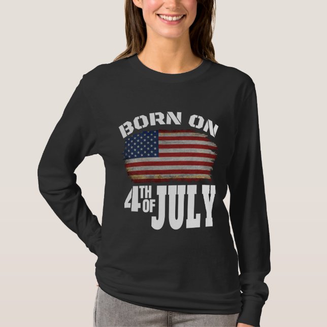 NÉ SUR LE T-shirt 4 JUILLET (Devant)