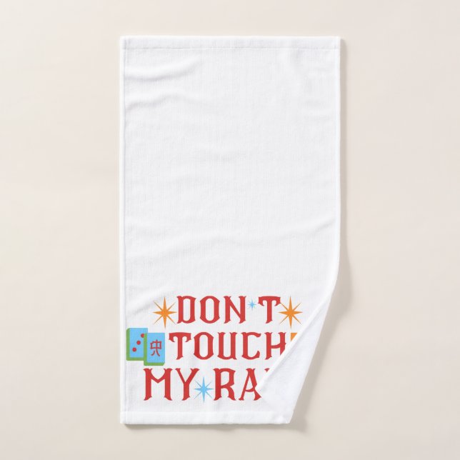 Ne touchez pas mon RACK Mahjong cadeau de serviett (Serviette à main)