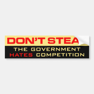 Ne vole pas le gouvernement hait le bumper Sticker