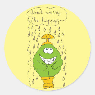 Ne vous inquiétez pas être heureux Stickers Cercle
