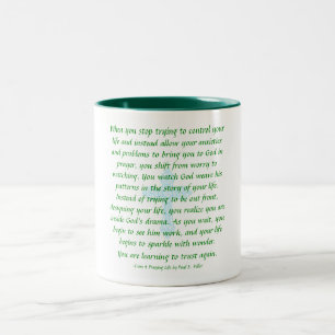 Ne vous inquiétez pas - priez et observez la tasse