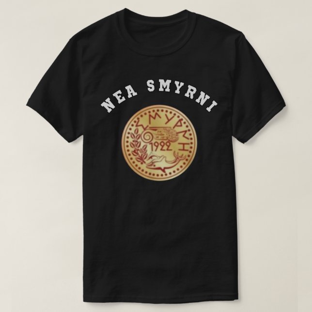 Nea Smyrni Coat of Arms Flag National Pride Gift T-Shirt (Design vorne)