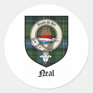 Neal Clan Wappen Abzeichen Tartan Runder Aufkleber