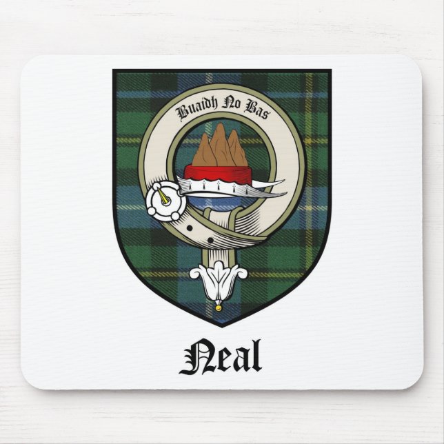 Neal-Clan-Wappen-AbzeichenTartan Mousepad (Vorne)