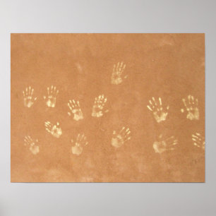 Neandertaler in Kalk Poster